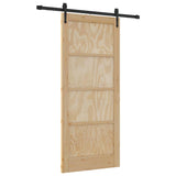 Sliding Door ORKDAL Brown 86 x 198.5 cm Solid Pine Wood 3333790
