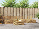 Outdoor Sofa Set 6 pcs White Solid Acacia Wood 3391694