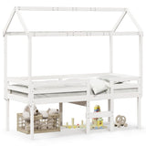 High Sleeper Bed without Mattress White 80x200 cm Solid Wood Pine 3282136