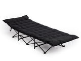 Folding Camping Cot Bed with Soft Pad, Portable Outdoor Cot, Adults Sleeping Bed 92690185