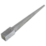 Ground Spikes 12 pcs Silver 7x7x75 cm Galvanised Steel 145403