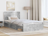 Bed Frame Concerte Grey 75 x 190 cm Solid Pine Wood 3412554