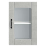 Kitchen Wall Cabinet with Glass Door Lucca Concrete Grey 853771