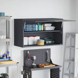 Wall Cabinet for Garage with Gas-lift Door Anthracite 883262