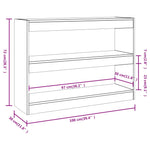 Book Cabinet/Room Divider White 100x30x72 cm 811736