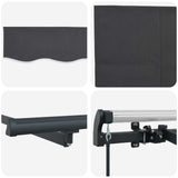 Retractable Awning Retractable Anthracite 300 x 200 cm Fabric 3329514
