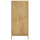 Wardrobe FLORO Wax Brown 77x53x171 cm Solid Wood Pine 374005