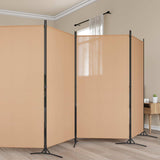 6-Panel Room Divider Beige 520 x 180 cm Fabric 42039230