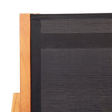 Garden Chair Black Solid eucalyptus wood and Textilene Garden Chair 48701