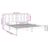Bed Frame without Mattress White 180x200 cm Super King Solid Wood 3105616