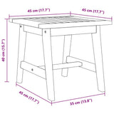 Side Table Oil Natural 45 x 45 x 40 cm Solid Acacia Wood 4106454