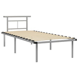 Bed Frame without Mattress Grey Metal 90x200cm 324822