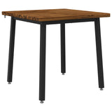 70 x 70 x 75 cm Solid Acacia Wood Natural and Black Square 937588