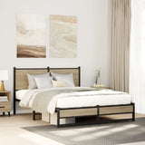 Metal Bed Frame without Mattress Sonoma Oak 140x190 cm 4007886