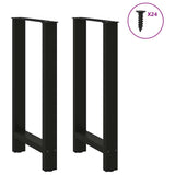 Bar Table Legs Black 2 pcs 50x cm Steel 4013328