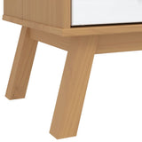 Wardrobe OLDEN White and Brown 76.5x53x172 cm Solid Wood Pine 358596