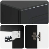 Cabinet Set 2 pcs Black Engineered Wood 3416953