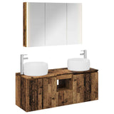 Bathroom Cabinet Set 4 pcs Old Wood Engineered Wood 3406549