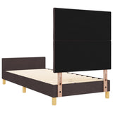 ZNTS Bed Frame Dark Brown 90x200 cm Fabric 3344777
