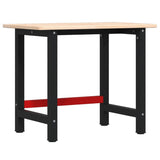 Workbench 100x60x81.5 cm Solid Wood Oak Rectangular 3309656