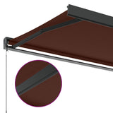 ZNTS Manual Retractable Awning Brown 350x250 cm 3215724