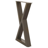 Dining Table Legs 2 pcs Natural Steel 60x cm Steel 4012723