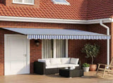 Manual Awning Frame with LEDs 4 x 2 m Polyester with PU coating 3420781