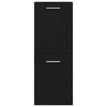 Bathroom Furniture Set 4 pcs Black Oak 30 x 30 x 130 cm 3334363