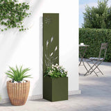 Garden Privacy Screen Olive green 32 x 150 cm Cold-rolled steel 876360
