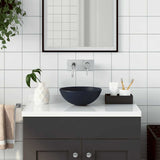 Bathroom Sink Ceramic Dark Blue Round 146979