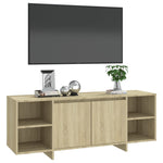 TV Cabinet Sonoma Oak 130x35x50 cm Engineered Wood 809587
