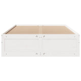 Bed Frame without Mattress with Drawers White 160x200 cm Solid Wood Pine 3308799
