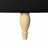Slipper Chair Black 56.5 x 70 x 110 cm Fabric 42020680