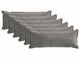 Cushion Cover 6 pcs HOUTEN Dark Grey 40 x 80 cm Chenille Fabric 918224