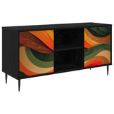 TV Cabinet BONN 102 x 33 x 51 cm Black Oak Engineered Wood 8007061