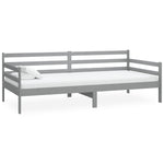 Day Bed without Mattress Grey Solid Wood Pine 90x200cm 806937