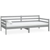Day Bed without Mattress Grey Solid Wood Pine 90x200cm 806937