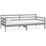 Day Bed without Mattress Grey Solid Wood Pine 90x200cm 806937