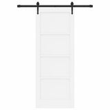 Sliding Door ORKDAL White 78 x 202 cm Solid Pine Wood 3333779