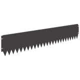 Lawn Edging 10 pcs 103 x 20 cm Steel Black 8008371
