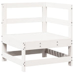 ZNTS 7 Piece Garden Lounge Set White Solid Wood Pine 3250617