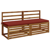 2-Piece Bench Cushions SOEST 2 pcs 100% Polyester Red 949445