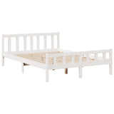 Bookcase Bed without Mattress White 160x200 cm Solid Wood Pine 3322177