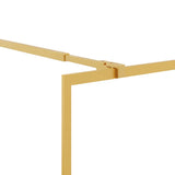 Walk-in Shower Wall Gold 115 x 195 cm Glass and Aluminium 154941