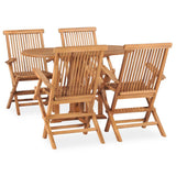 Outdoor Dining Set Natural Teak Solid teak wood Medium Foldable 3059975