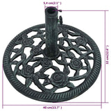 Umbrella Base Green 9 kg 40 cm Cast Iron 47863