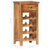 ZNTS Wine Cabinet 40x30x80 cm Solid Acacia Wood 287482