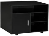 Multi-Storage Printer Stand Unit Office Desk Side Mobile Storage w/ Wheels Modern Style 60L x 50W x T3398P340956