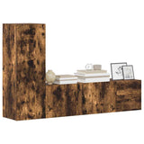 3 Piece TV Cabinet Set Smoked Oak Engineered Wood 3120224