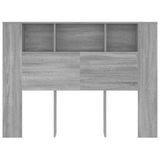 Headboard Cabinet Grey Sonoma Engineered wood 817271